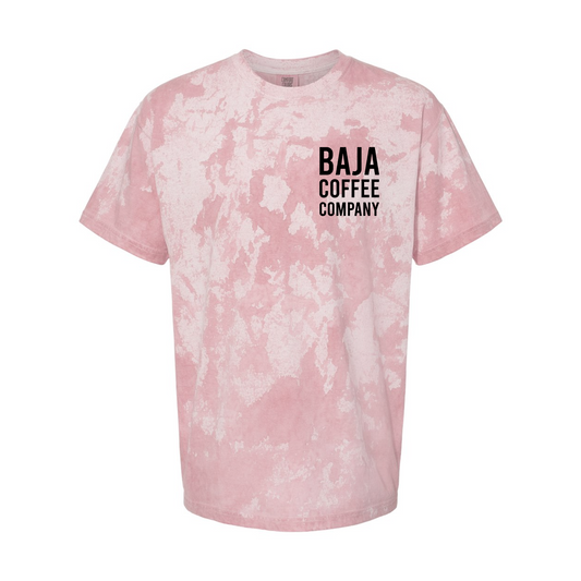 Baja Coffee Death Before Decaf (Pocket, Back) - Comfort Colors - Colorblast Heavyweight T-Shirt - 1745 - Clay