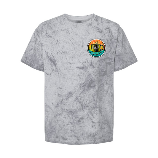 Full Color Baja Coffee Logo - Comfort Colors - Colorblast Heavyweight T-Shirt - 1745 - Smoke