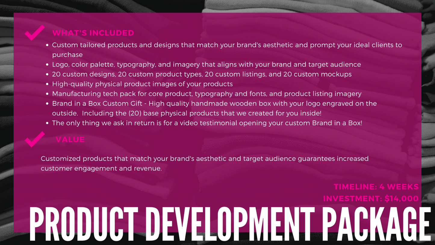 Product Development Package