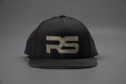 RS Logo (Loden, Embroidered) - Hat (Black, Flat Bill, Solid)