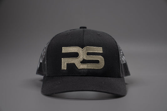 RS Logo (Loden, Embroidered) - Hat (Black, Trucker, Mesh)