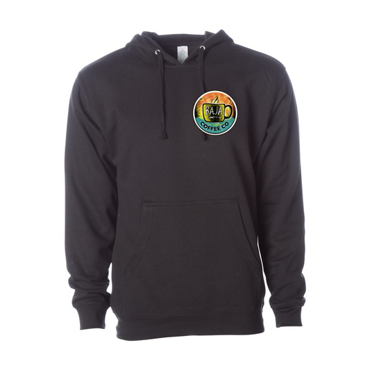 Baja Coffee Logo (Full Color, Pocket) - Hoodie (Independent Trading Co - SS4500 - Black)