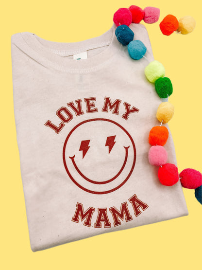 Love my Mama Smiley - Kids Tee (Natural)