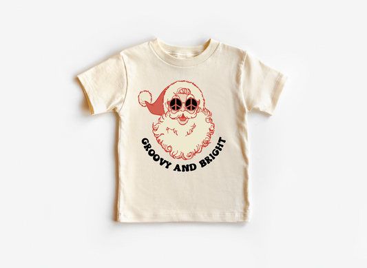 Groovy + Bright - Kids Tee (Natural)