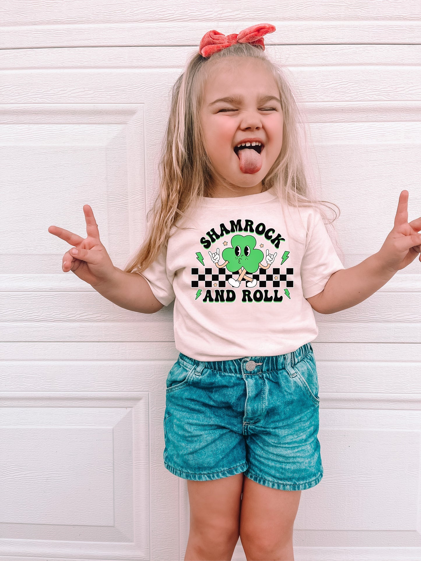 Shamrock and Roll - Kids Tee (Natural)
